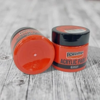 Lesklá akrylová farba, PENTART 50 ml -červená