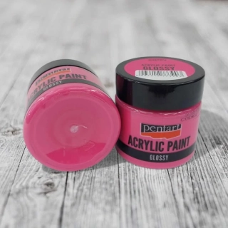 Lesklá akrylová farba, PENTART 50 ml -magenta