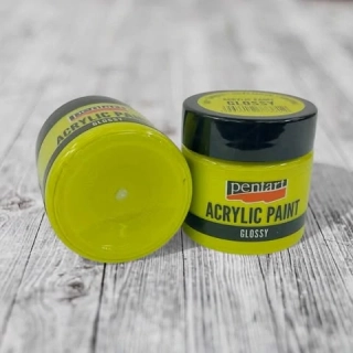 Lesklá akrylová farba, PENTART 50 ml -limetková