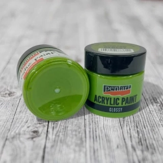Lesklá akrylová farba, PENTART 50 ml -olivová