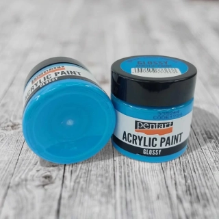 Lesklá akrylová farba, PENTART 50 ml -svetlomodrá