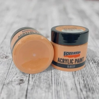 Lesklá akrylová farba, PENTART 50 ml - lososová