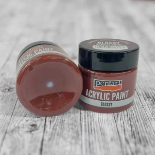 Lesklá akrylová farba, PENTART 50 ml -tmavohnedá