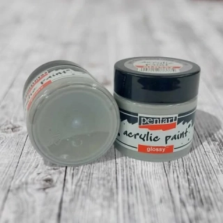 Lesklá akrylová farba, PENTART 50 ml -sivá